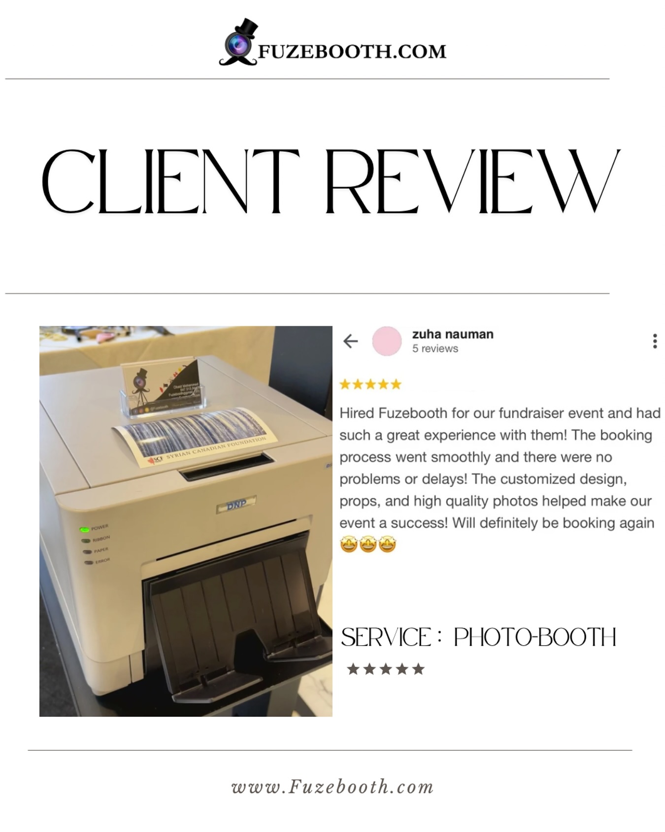 We are deeply grateful for the wonderful feedback from our recent fundraiser event in Toronto. It's our privilege to be part of such meaningful occasions, capturing moments that matter. Thank you for choosing FuzeBooth to add a touch of fun and memory-making to your special event!Location : Greater Toronto Area (GTA), Ontario canada ๐จ๐ฆ
๐๐จ๐ง๐ญ๐๐๐ญ ๐ฎ๐ฌ ~ +๐ ๐๐๐-๐๐๐-๐๐๐๐
Gmail : Fuzebooth@gmail.com
Website : www.fuzebooth.com#TorontoFundraiser #ClientAppreciation #TorontoEvents #PhotoboothFun #EventMemories #FuzeBooth #TorontoBusiness #MakingMemories #EventSuccess #FundraiserFun #TorontoLife #EventPlanning #Thankful #CustomerSatisfaction #TorontoCommunity #MemorableEvents #PhotoboothExperience #EventHighlights #Grateful #TorontoPhotographer #PartyPhotobooth #EventEntertainment #FundraiserHighlights #TorontoCelebrations #CherishedMoments #ClientTestimonials